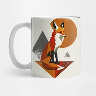 Geometric Fox: Abstract Nature Art Mug